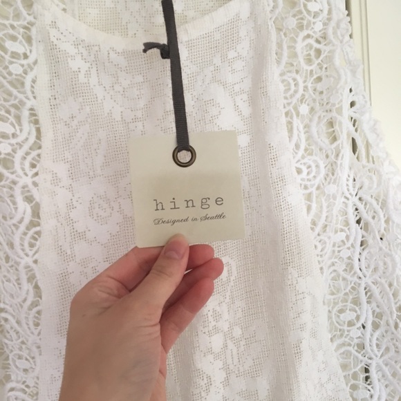 NWT Hinge White lace tank size extra small - Picture 4 of 6